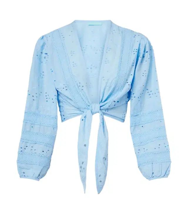 Melissa Odabash Pia broderie anglaise cotton top
