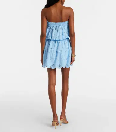 Melissa Odabash Colette broderie anglaise cotton minidress | Thumbnail 3