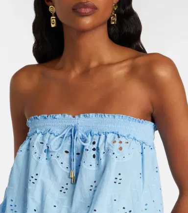 Melissa Odabash Colette broderie anglaise cotton minidress | Thumbnail 4