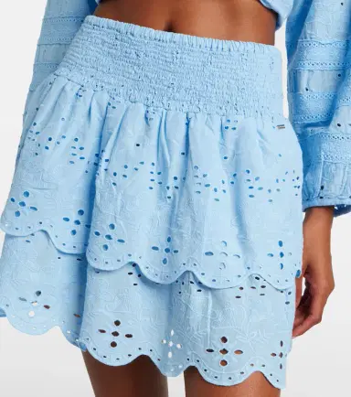 Melissa Odabash Riri broderie anglaise cotton miniskirt | Thumbnail 2