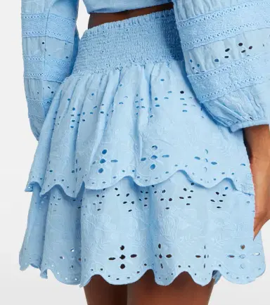 Melissa Odabash Riri broderie anglaise cotton miniskirt | Thumbnail 4