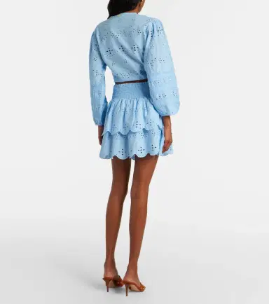 Melissa Odabash Riri broderie anglaise cotton miniskirt | Thumbnail 5