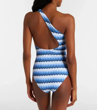 Melissa Odabash Madrid chevron one-shoulder swimsuit | Thumbnail 2 Melissa Odabash Madrid chevron one-shoulder swimsuit | Thumbnail 2