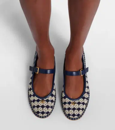Valentino Garavani La Cruisette crochet Mary Jane flats | Thumbnail 6