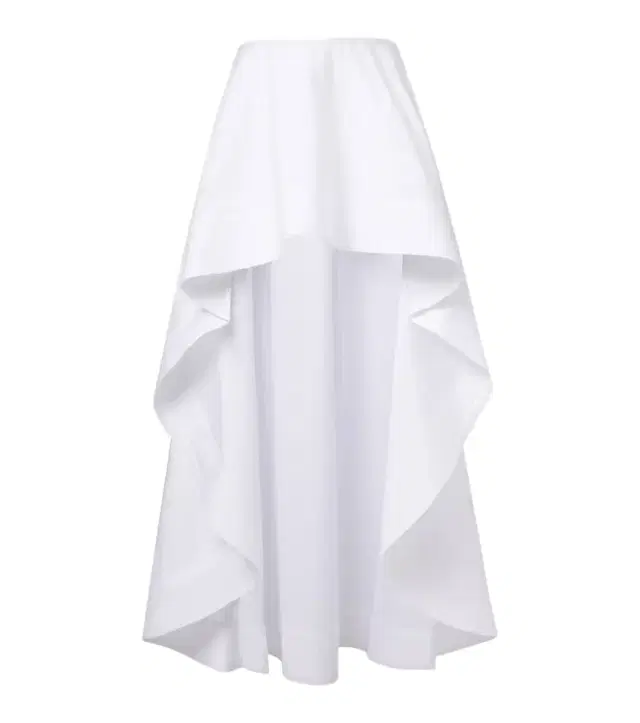 Stella McCartney Asymmetric ruffled cotton poplin miniskirt