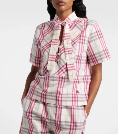 Burberry Olea Check cotton blouse | Thumbnail 5