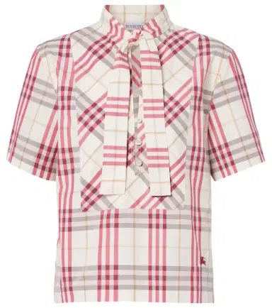 Burberry Olea Check cotton blouse | Thumbnail 1