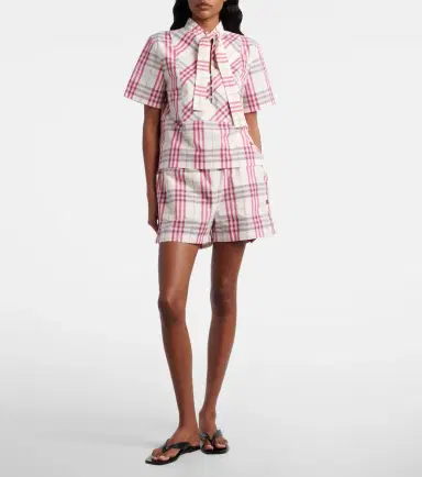 Burberry EKD Check cotton shorts | Thumbnail 4 Burberry EKD Check cotton shorts | Thumbnail 4