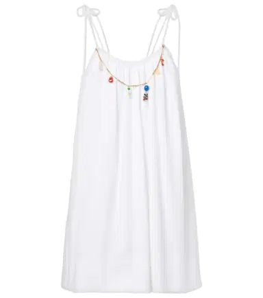 Stella McCartney Embellished cotton crêpon minidress | Thumbnail 1