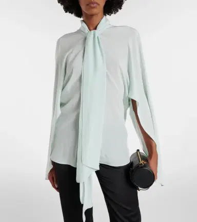 Stella McCartney Tie-neck silk blouse | Thumbnail 4 Stella McCartney Tie-neck silk blouse | Thumbnail 4