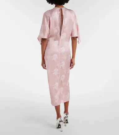 Stella McCartney Printed satin midi dress | Thumbnail 2