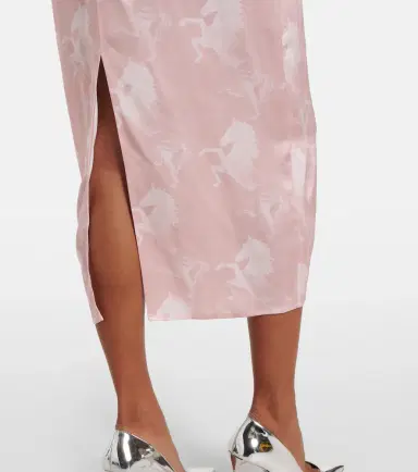 Stella McCartney Printed satin midi dress | Thumbnail 3