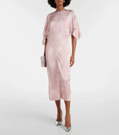 Stella McCartney Printed satin midi dress | Thumbnail 5