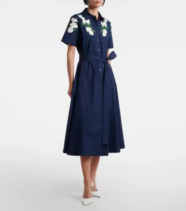 Carolina Herrera Floral cotton-blend shirt dress | Thumbnail 3 Carolina Herrera Floral cotton-blend shirt dress | Thumbnail 3