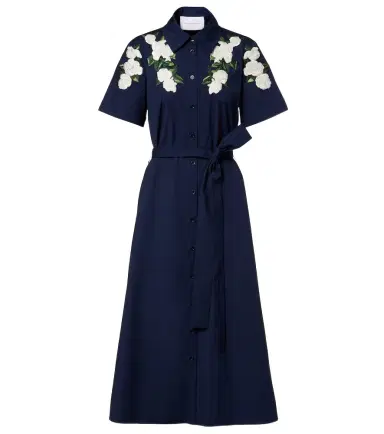 Carolina Herrera Floral cotton-blend shirt dress | Thumbnail 1 Carolina Herrera Floral cotton-blend shirt dress | Thumbnail 1