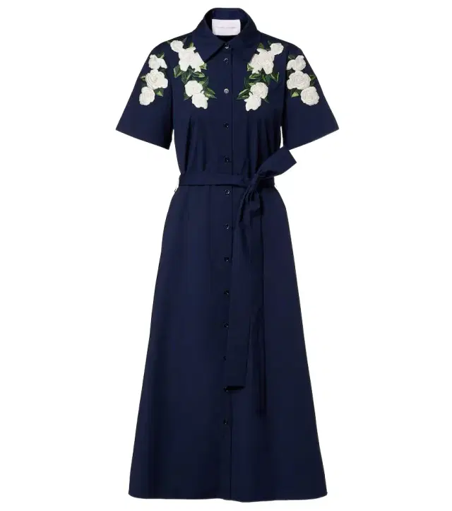 Carolina Herrera Floral cotton-blend shirt dress