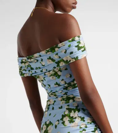 Carolina Herrera Floral ruched jersey midi dress | Thumbnail 2