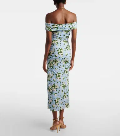 Carolina Herrera Floral ruched jersey midi dress | Thumbnail 6