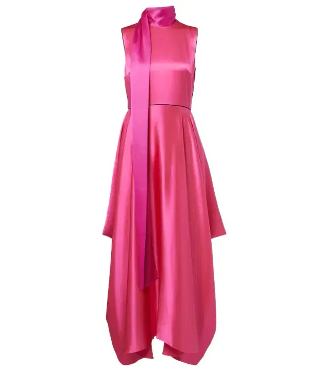 Aela scarf-detail satin gown