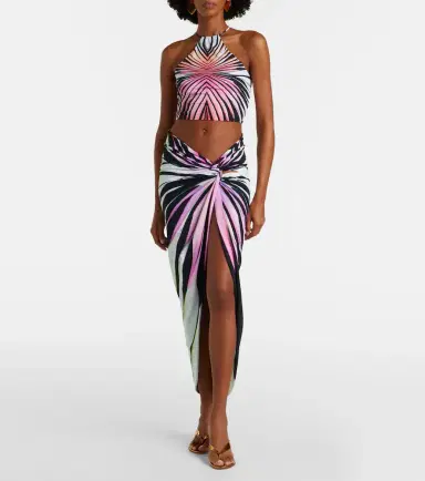 Roberto Cavalli Gathered printed midi skirt | Thumbnail 2