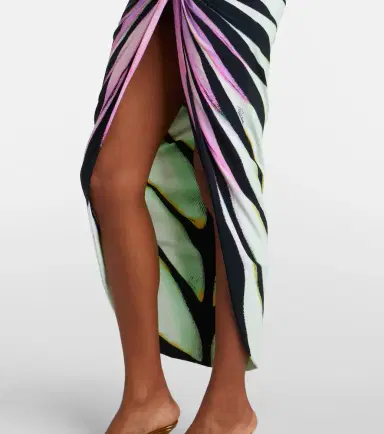 Roberto Cavalli Gathered printed midi skirt | Thumbnail 3
