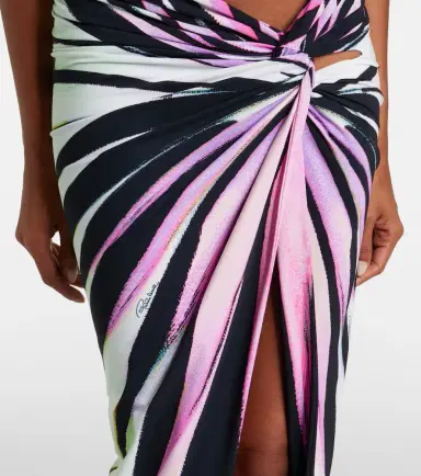 Roberto Cavalli Gathered printed midi skirt | Thumbnail 4