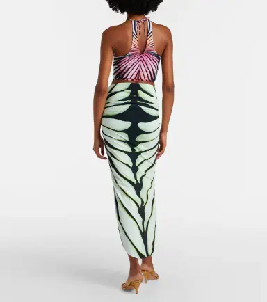 Roberto Cavalli Gathered printed midi skirt | Thumbnail 5