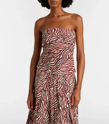 Proenza Schouler White Label Maisy printed cotton-blend tube top | Thumbnail 2