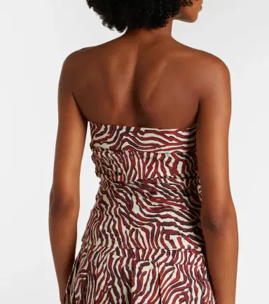 Proenza Schouler White Label Maisy printed cotton-blend tube top | Thumbnail 4