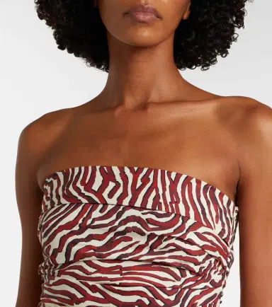 Proenza Schouler White Label Maisy printed cotton-blend tube top | Thumbnail 5