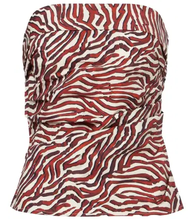 Proenza Schouler White Label Maisy printed cotton-blend tube top | Thumbnail 1