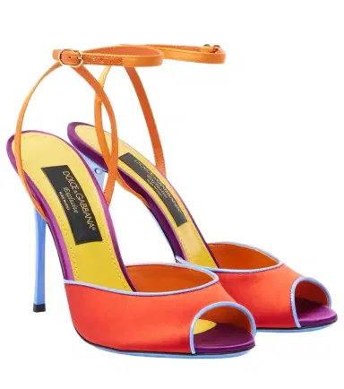 Dolce & Gabbana Keira satin slingback sandals | Thumbnail 1 Dolce & Gabbana Keira satin slingback sandals | Thumbnail 1