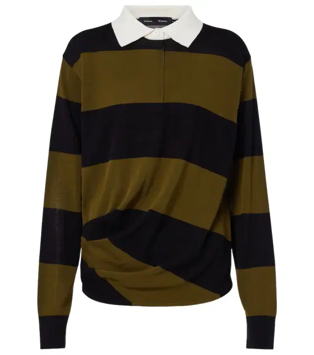Corinna striped cotton polo shirt