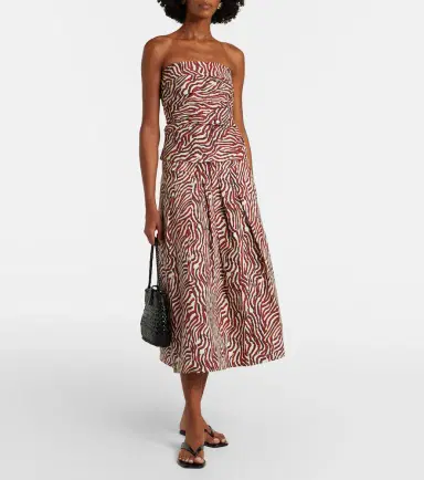 Proenza Schouler White Label Nessa printed cotton-blend midi skirt | Thumbnail 3