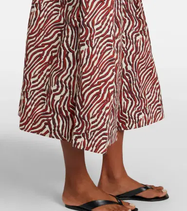 Proenza Schouler White Label Nessa printed cotton-blend midi skirt | Thumbnail 5