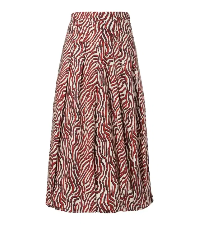 White Label Nessa printed cotton-blend midi skirt