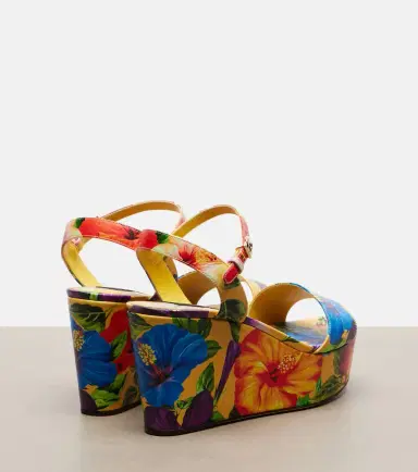 Dolce & Gabbana Bianca floral wedges | Thumbnail 2