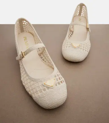 Prada Crochet Mary Jane pumps | Thumbnail 3