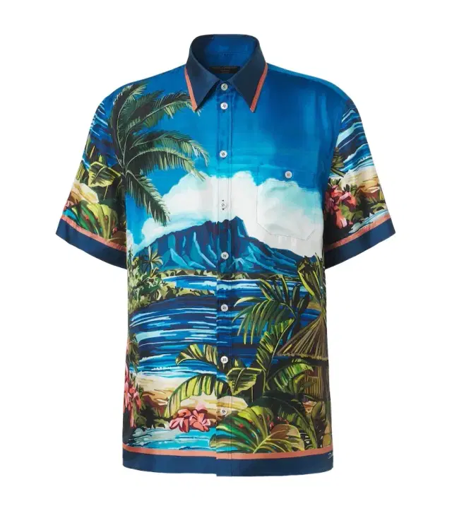 Dolce & Gabbana Printed silk twill shirt