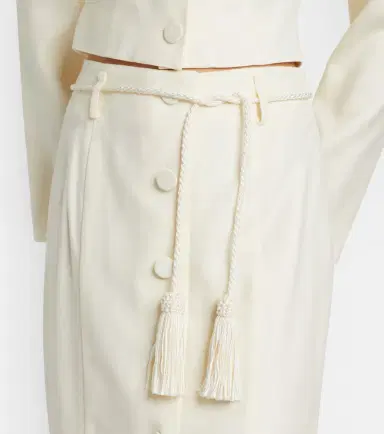 Posse Elspeth belted wool midi skirt | Thumbnail 2