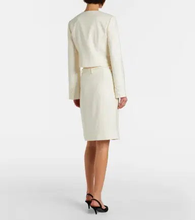 Posse Elspeth belted wool midi skirt | Thumbnail 3