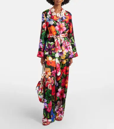 Dolce & Gabbana Floral silk wide-leg pants | Thumbnail 3 Dolce & Gabbana Floral silk wide-leg pants | Thumbnail 3