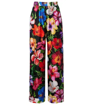 Dolce & Gabbana Floral silk wide-leg pants | Thumbnail 1 Dolce & Gabbana Floral silk wide-leg pants | Thumbnail 1