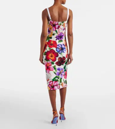 Dolce & Gabbana Floral silk-blend midi dress | Thumbnail 2