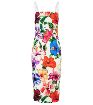 Dolce & Gabbana Floral silk-blend midi dress | Thumbnail 1
