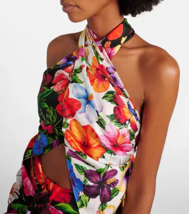 Dolce & Gabbana Floral scarf-detail silk top | Thumbnail 3 Dolce & Gabbana Floral scarf-detail silk top | Thumbnail 3