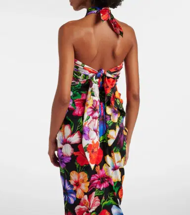 Dolce & Gabbana Floral scarf-detail silk top | Thumbnail 4 Dolce & Gabbana Floral scarf-detail silk top | Thumbnail 4