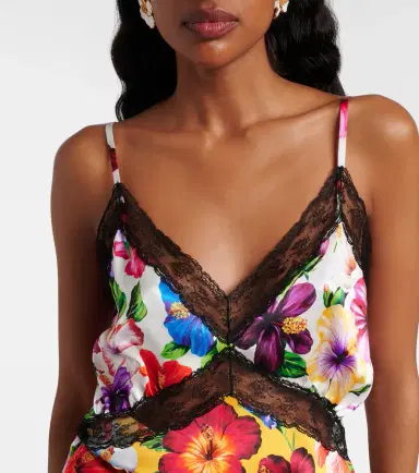 Dolce & Gabbana Floral lace-trimmed silk-blend camisole | Thumbnail 6 Dolce & Gabbana Floral lace-trimmed silk-blend camisole | Thumbnail 6