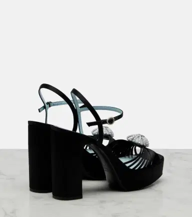 Valentino Garavani Caur Royal embellished satin platform sandals | Thumbnail 6
