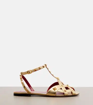 Valentino Garavani Studdy metallic leather sandals | Thumbnail 2